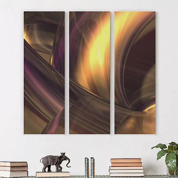 3-teiliges Leinwandbild - Quadrat Enchanted Fire günstig online kaufen