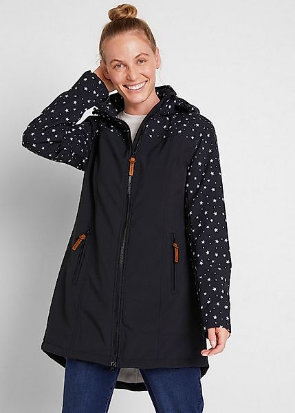 bonprix Softshelljacke mit Kapuze, mit Teddyfell, mit Stehkragen, ausgestel günstig online kaufen