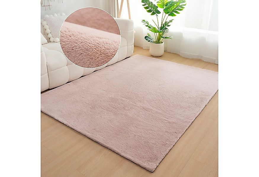 Bruno Banani Fellteppich Rabbit 2, Kunstfell Teppich, Modern, rechteckig, H günstig online kaufen