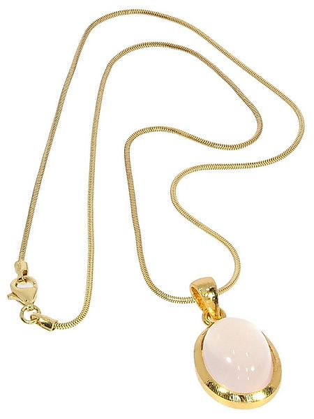 StoneTrip Kettenanhänger Kettenanhänger Rosenquarz in vergoldetes Silber ge günstig online kaufen