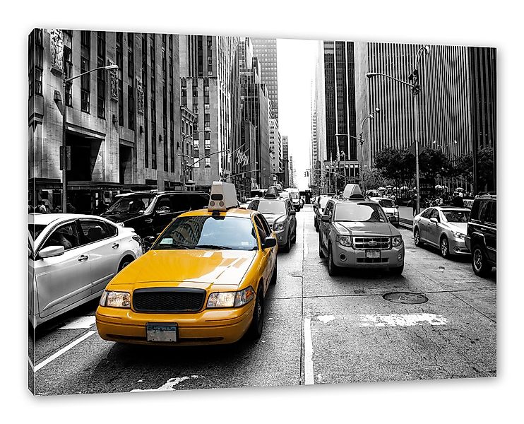 Pixxprint Leinwandbild Gelbes Taxi in New günstig online kaufen