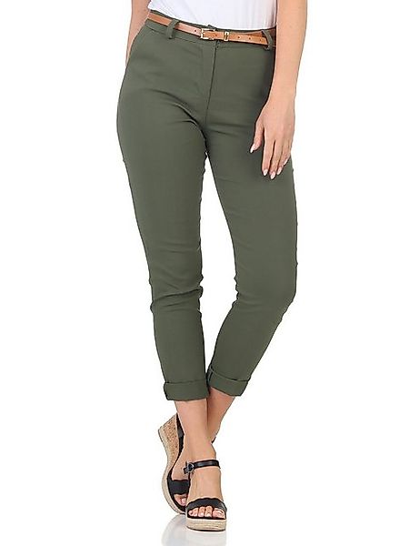 simaranda Chinohose Damen Hose Gürtel 1028 S-M Olive günstig online kaufen