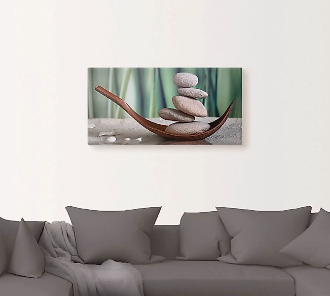 Artland Wandbild "Gleichgewicht", Zen, (1 St.), als Leinwandbild, Poster, W günstig online kaufen