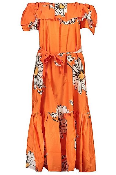 Desigual Partykleid Langes Damenkleid in Orange mit Gürtel und Muster – Som günstig online kaufen