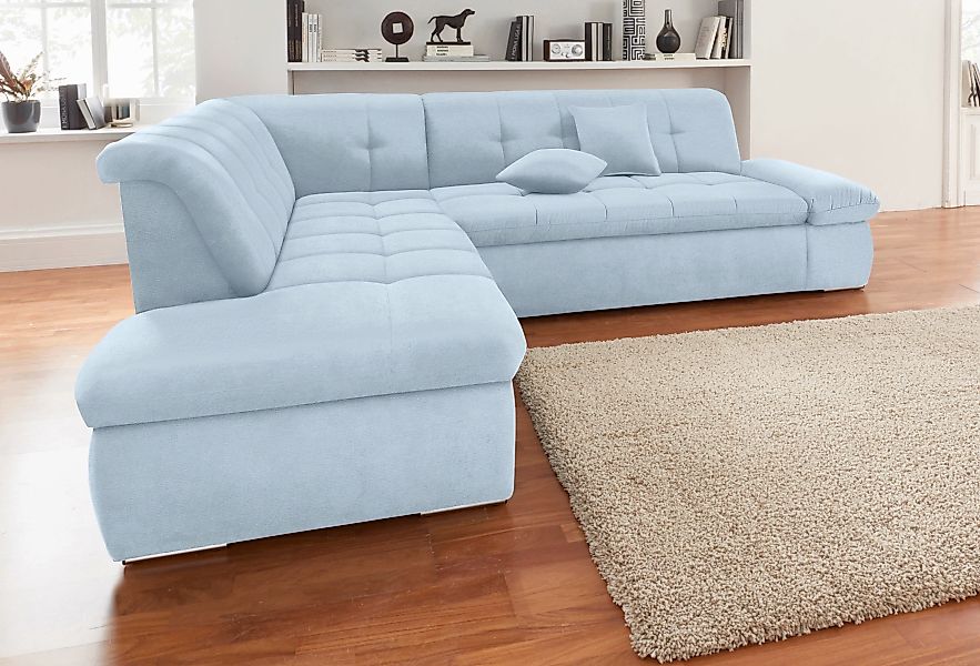 DOMO collection Ecksofa "Moric Luxus incl. Zierkissen B/T/H: 273/216/80 cm" günstig online kaufen