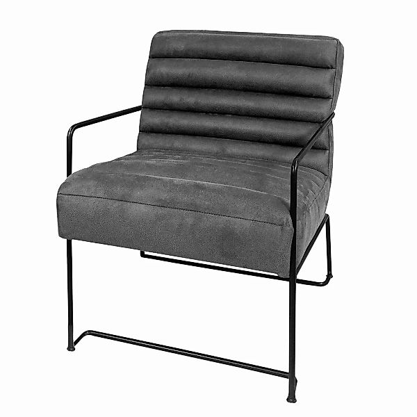home24 ars manufacti Sessel Voda II Grau Strukturstoff 63x81x78 cm (BxHxT) günstig online kaufen