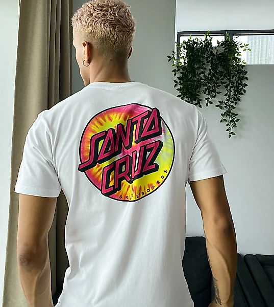 Santa Cruz – Classic Dot – T-Shirt in Weiß mit Batikmuster, exklusiv bei AS günstig online kaufen