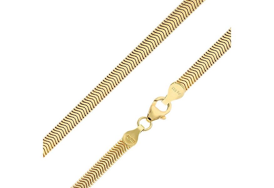 trendor Schlangenkette Damen-925 Silber Vergoldet Ovale 4,2 mm günstig online kaufen