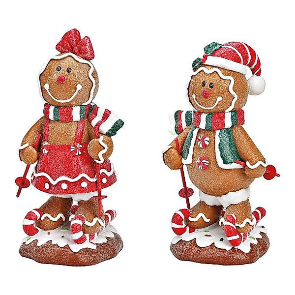 Interdesign24 Weihnachtsfigur Lebkuchenfiguren auf Skiern (im günstig online kaufen