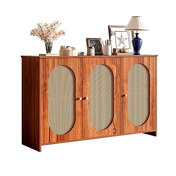 Merax Sideboard mit 3 Rattantüren und günstig online kaufen