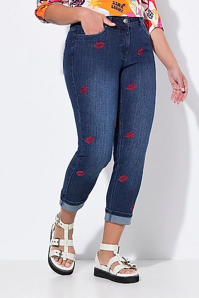 Angel of Style Regular-fit-Jeans 7/8-Jeans Straight Fit Flockdruck 5-Pocket günstig online kaufen