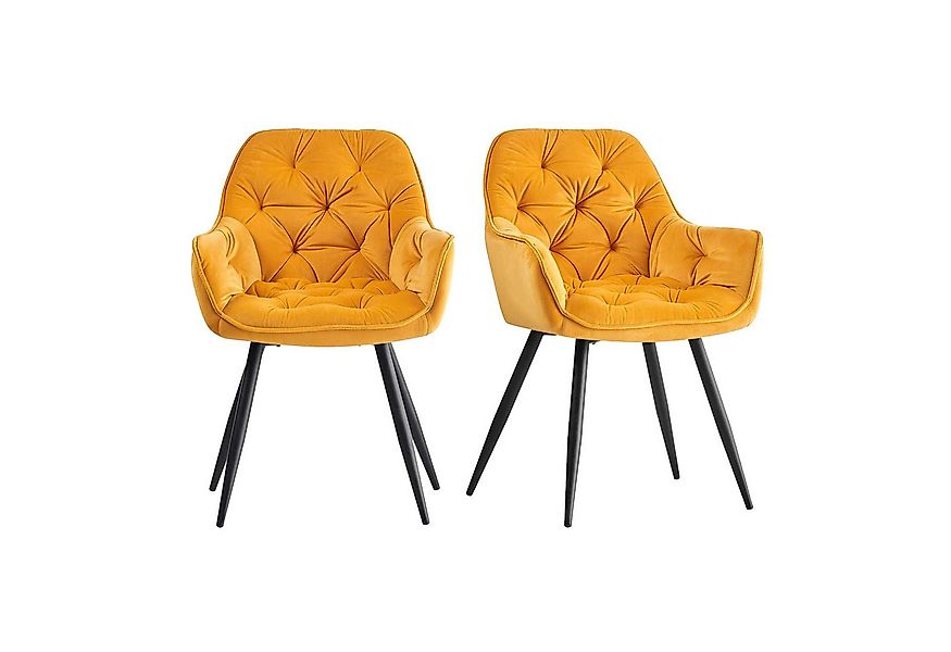 JYMTOM Esszimmerstuhl mit dickem Samtstoff gepolsterter Sitz, Armlehnen und günstig online kaufen