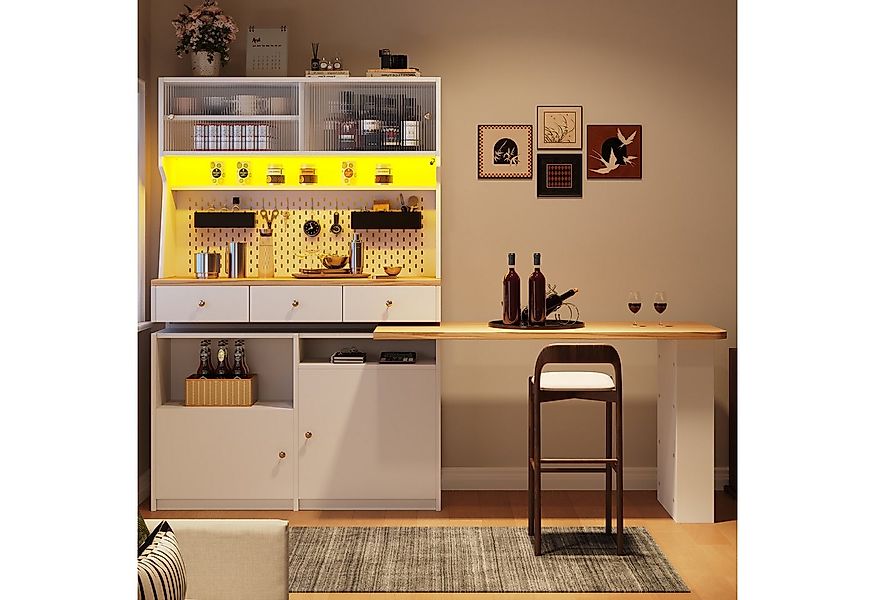 Ulife Küchenbuffet Küchenschrank Mehrzweckbuffet Snackschrank Tischschrank günstig online kaufen