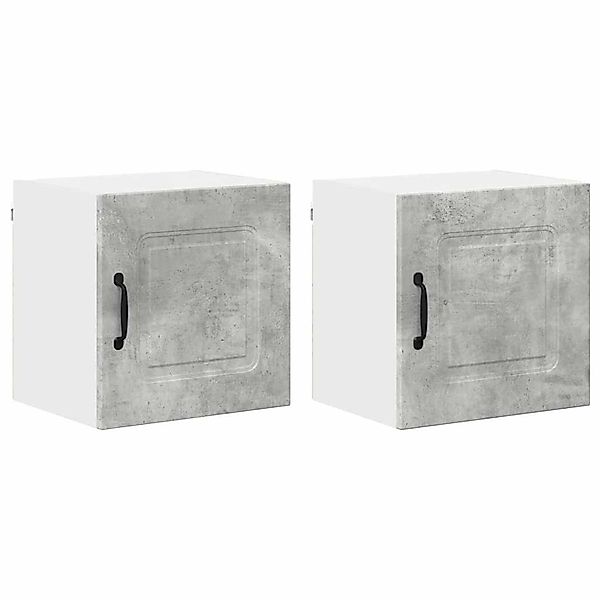 vidaXL Küchenwandschrank mit Regal 2 Stk Beton Grau 40 x 31 x 40 cm 884521 günstig online kaufen