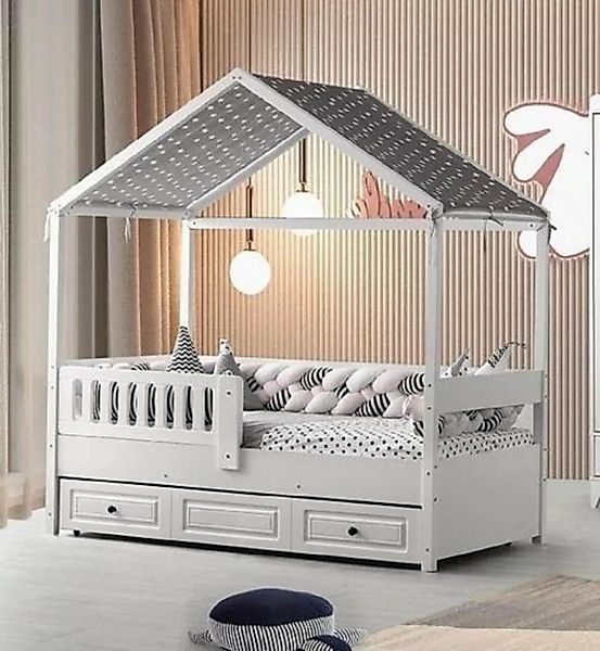 JVmoebel Kinderbett Kinderbett Holzbett Funktionsbett Ausziehbares Bett 200 günstig online kaufen