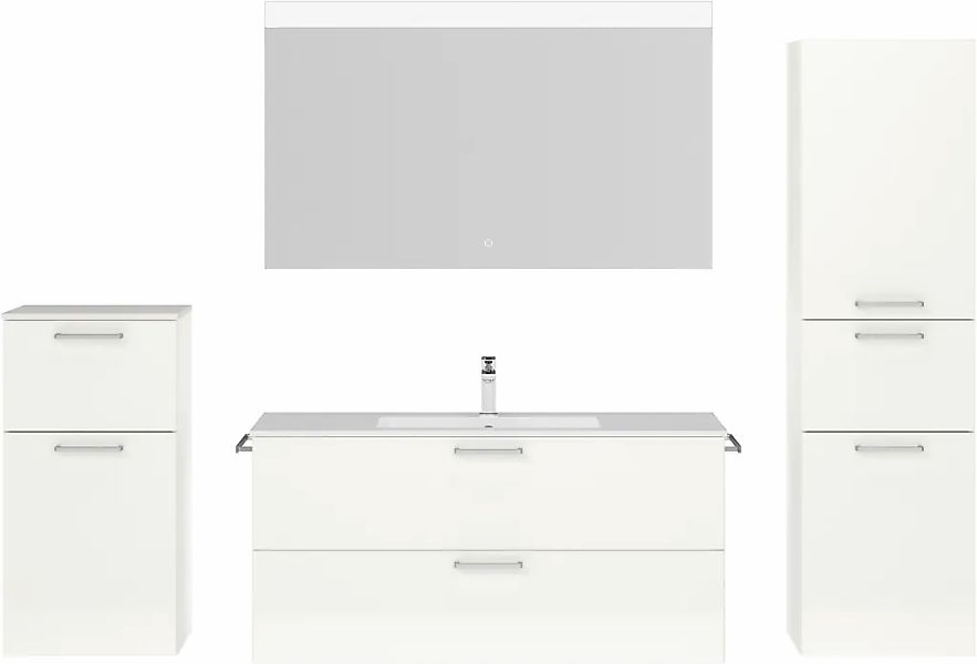 nobilia Badmöbel-Set "Tolvina", (4 St., vormontiert, mit Soft-Close), Hochg günstig online kaufen