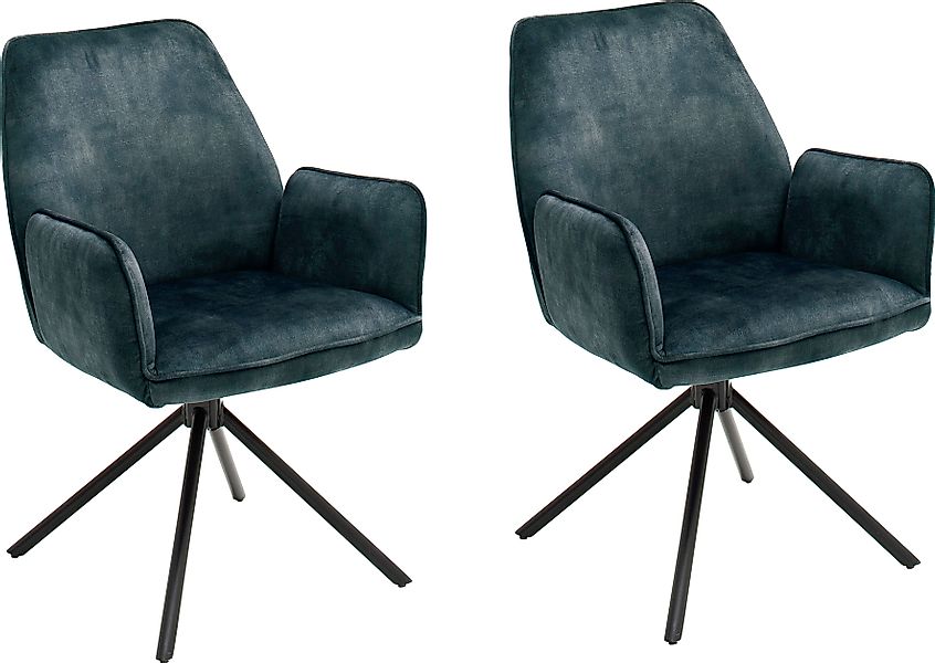 MCA furniture Esszimmerstuhl »Ottawa mit Armlehne« (Set) 2 Stk.Vintage Velo günstig online kaufen