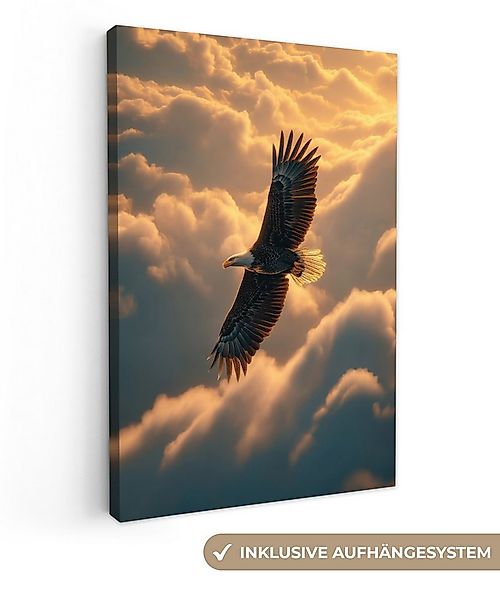 OneMillionCanvasses® Leinwandbild Adler - Wolken - Sonne, Fotodruck (1 St), günstig online kaufen