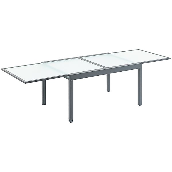 Outsunny Gartentisch Outdoor Aluminium Ausziehbarer Tisch günstig online kaufen