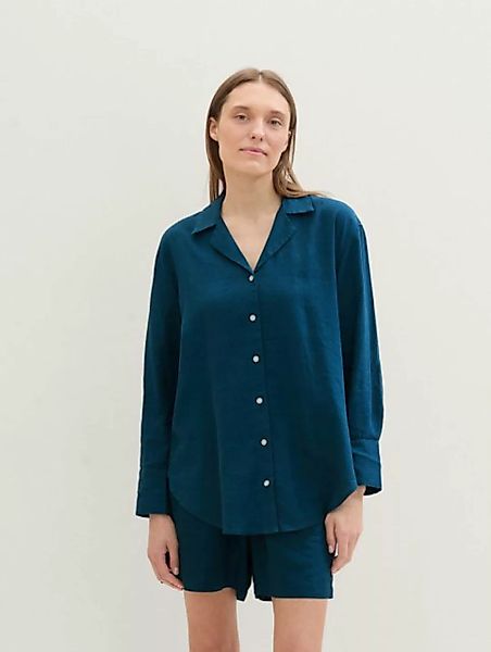 TOM TAILOR Langarmbluse Oversized Bluse mit Leinen günstig online kaufen