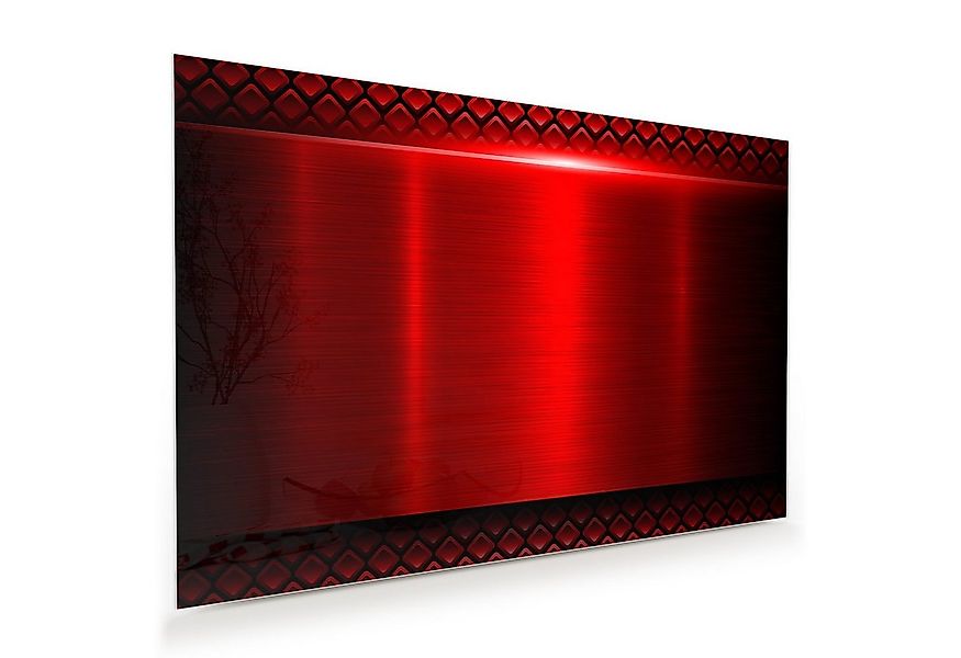 Primedeco Glasbild Wandbild Rote Metalltextur mit Aufhängung, Texturen (21 günstig online kaufen