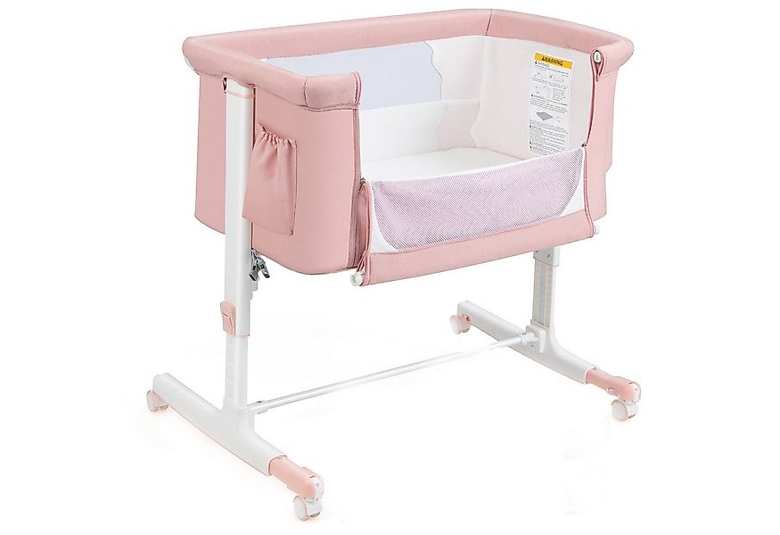 COSTWAY Beistellbett 3 in 1 Reisebett, 5-stufig höhenverstellbar,Matratze günstig online kaufen