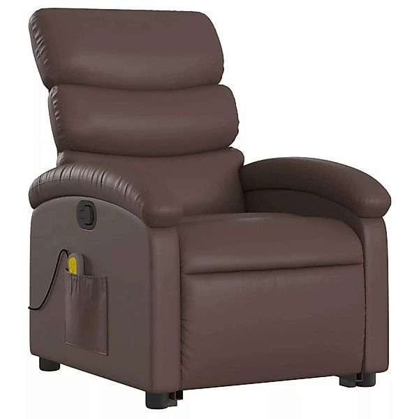 vidaXL Massagesessel mit Aufstehhilfe Braun Kunstleder Modell 10 günstig online kaufen