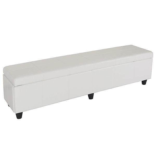 BERLINLODGE Aufbewahrungs-Truhe Lars XXL 45x180x45cm Stoff/Textil Grau günstig online kaufen