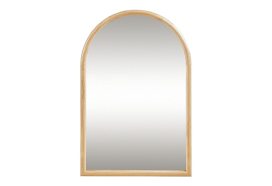 en.casa Wandspiegel, »Podena« 90 x 60 cm in Bogenform Natur günstig online kaufen