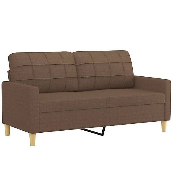vidaXL Sofa 2-Sitzer-Sofa Braun 140 cm Stoff Couch günstig online kaufen
