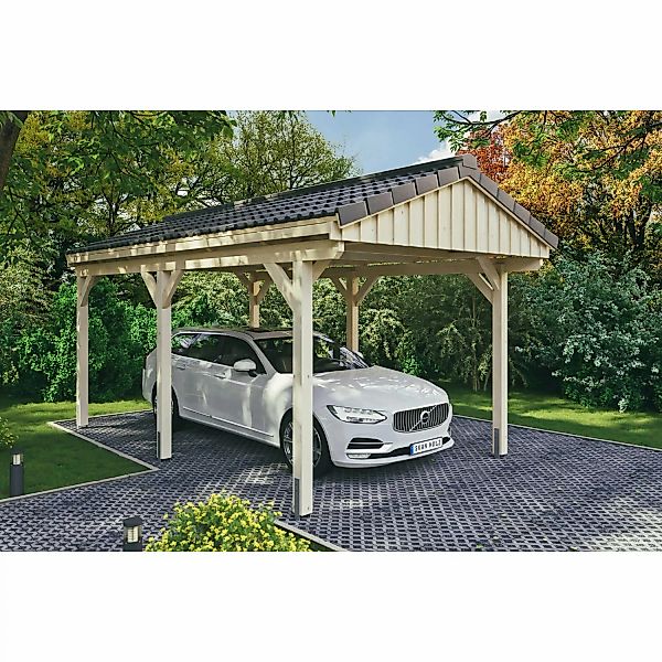 Skan Holz Carport Fichtelberg 317 cm x 566 cm Dachlattung Natur günstig online kaufen