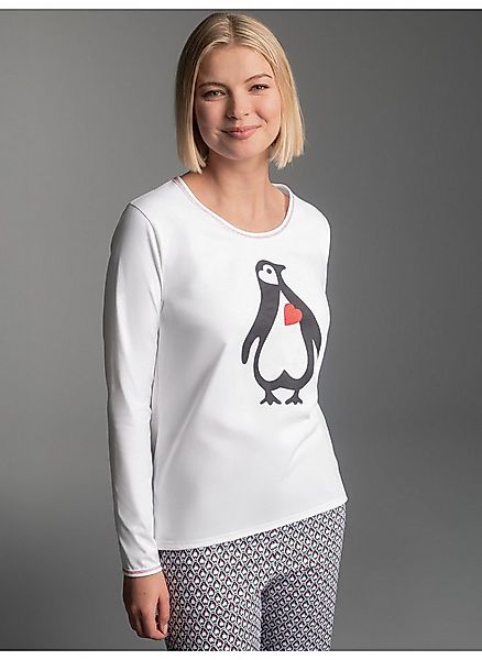 Trigema Schlafanzug TRIGEMA Pyjama-Oberteil mit herzigem Pinguin-Print (1 t günstig online kaufen