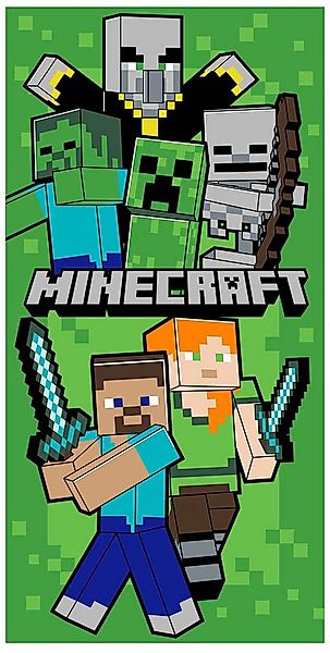 Jerry Fabrics Strandtücher Minecraft + Frozen Anna Elsa Strandtuch Handtuch günstig online kaufen