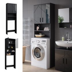 Vicco Waschmaschinenumbauschrank Irma, Anthrazit Hochglanz/Anthrazit, 64 günstig online kaufen