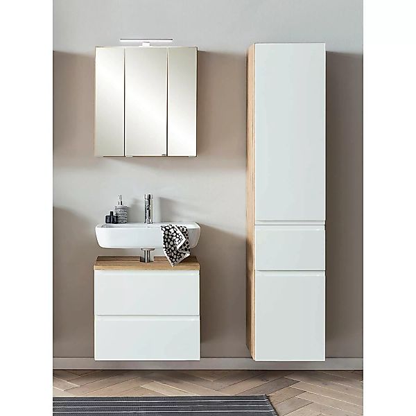 Badezimmer Set mit Aufsatzleuchte, stehend oder hängend, Wotan Eiche Nb. mi günstig online kaufen