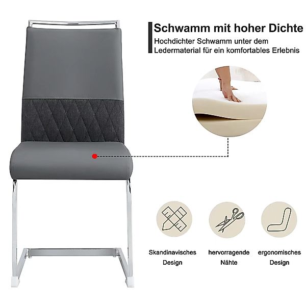 i@home Esszimmerstuhl Rücklehne aus PU Kunstleder günstig online kaufen