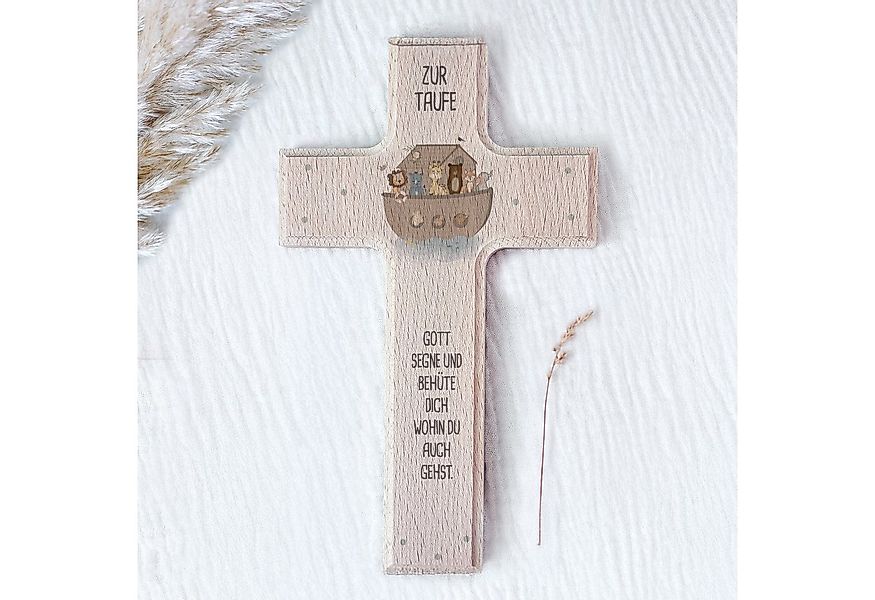 hellomini Wanddekoobjekt Taufkreuz Aquarell 15cm x 25cm günstig online kaufen