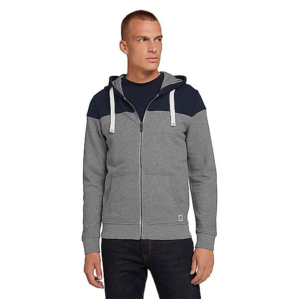 Tom Tailor 1021268 Sweatshirt Mit Reißverschluss S Middle Grey Mélange günstig online kaufen
