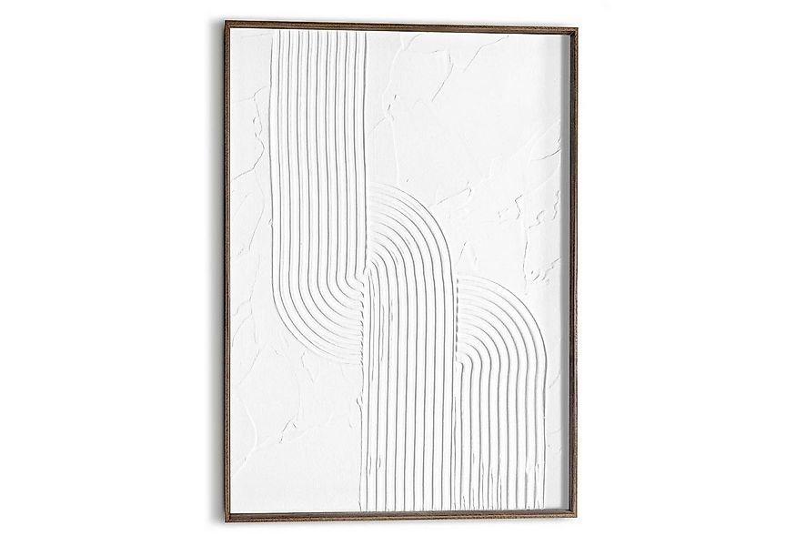 Reinders! Wandbild Reliefmuster, Wohnzimmer - Weiß - MDF - Abstrakt - 50x70 günstig online kaufen