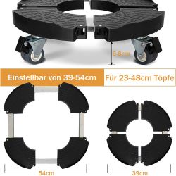 NUODWELL Pflanzenroller Pflanzenroller Blumenroller Außen 39-54cm günstig online kaufen