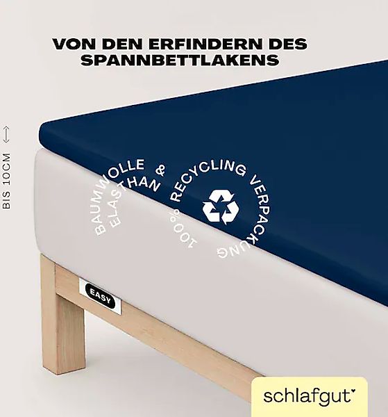 Schlafgut Spannbettlaken »EASY Jersey Elasthan Topper« MADE IN GREEN by OEK günstig online kaufen