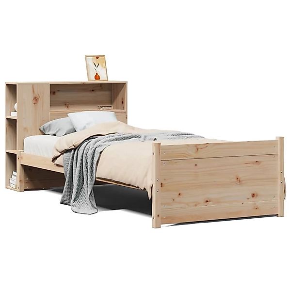 vidaXL Massivholzbett mit Regal ohne Matratze 90x190 cm Kiefer 3322449 günstig online kaufen