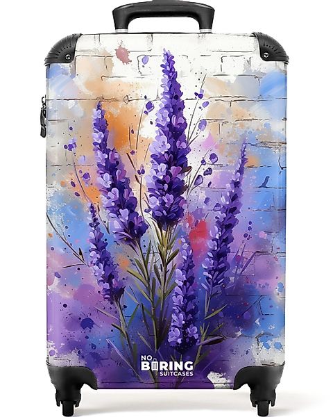 NoBoringSuitcases.com© Hartschalen-Trolley Lila-Lavendel im Graffiti-Stil 5 günstig online kaufen