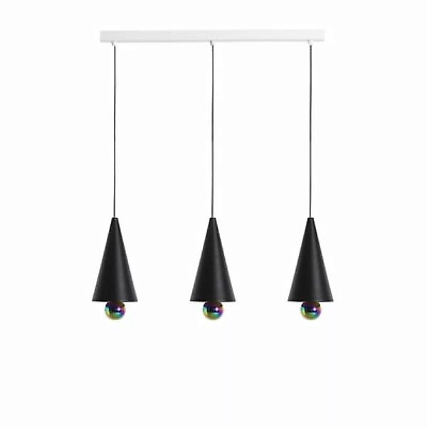 Pendelleuchte Cherry Line metall schwarz / LED - L 90 cm / 3 Small-Lampensc günstig online kaufen