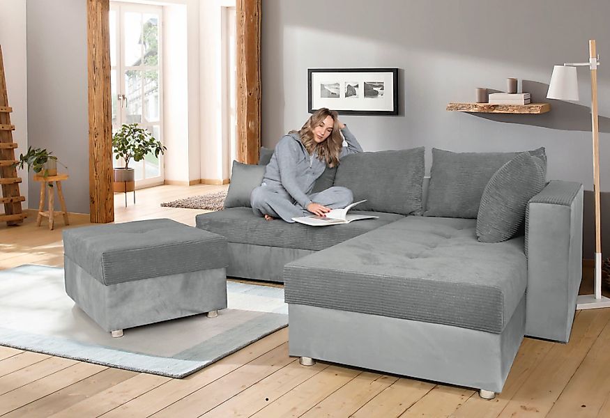 COLLECTION AB Ecksofa "Italia L-Form", mit Bettfunktion und Bettkasten, in günstig online kaufen