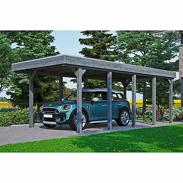 Carport Friesland Schiefergrau 314 x 708 cm mit Aluminiumdach günstig online kaufen