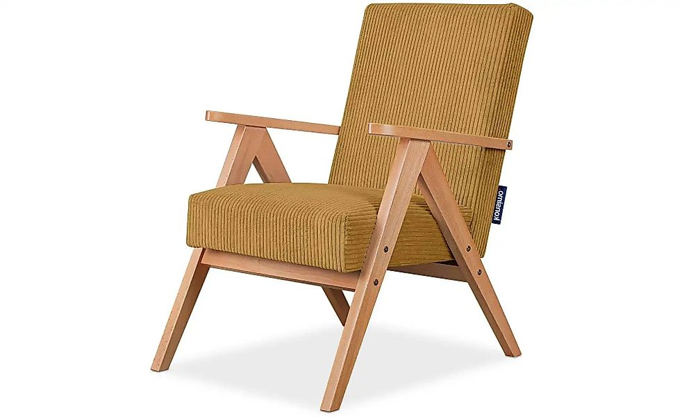 KONSIMO Sessel  Naset ¦ gelb ¦ Maße (cm): B: 60 H: 90 Polstermöbel > Sessel günstig online kaufen