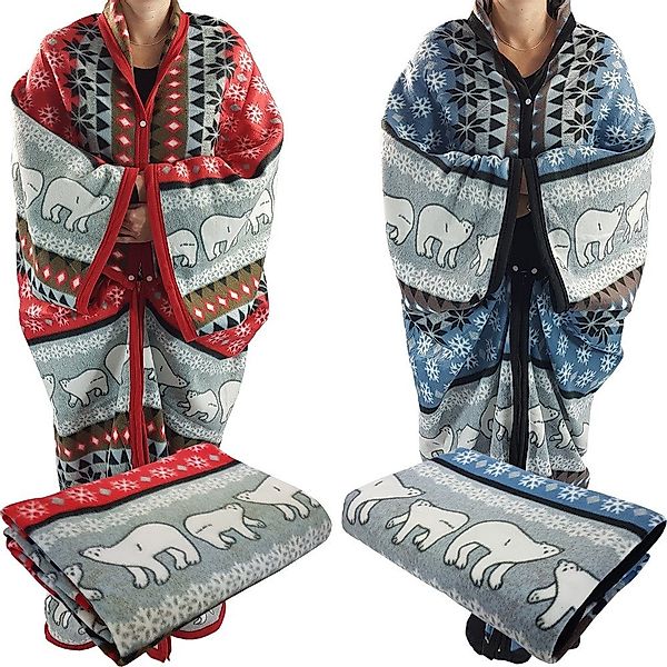 Wohndecke Waidmeister Kuscheldecke mit Ärmeln Eisbären günstig online kaufen