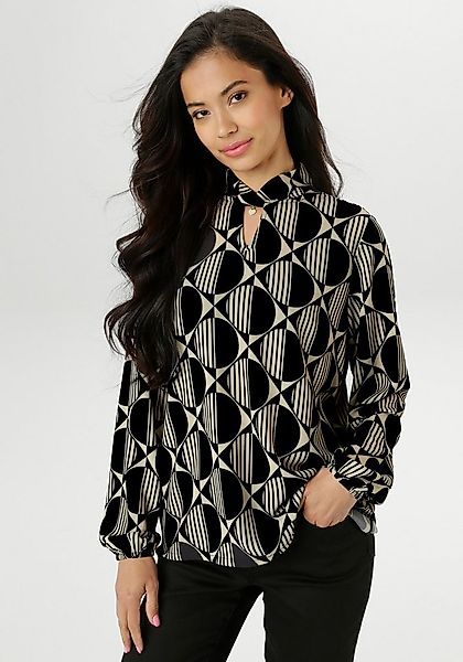 Aniston SELECTED Schlupfbluse mit raffinierter Ausschnittlösung günstig online kaufen