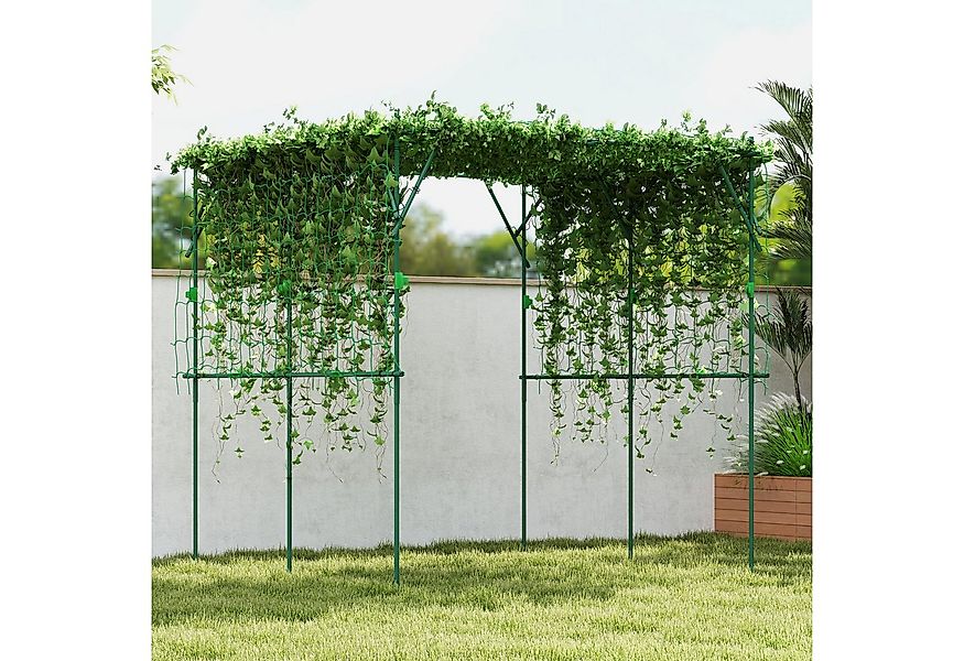 Outsunny Rankhilfe rostfrei, mit Dreieckig Stützdesign, 223x223x223 cm Rose günstig online kaufen